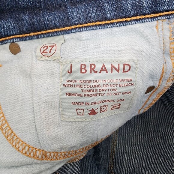 J Brand Cigarette‎ Leg Straight Jeans Women's Size 27 Blue Long Inseam - Picture 10 of 11